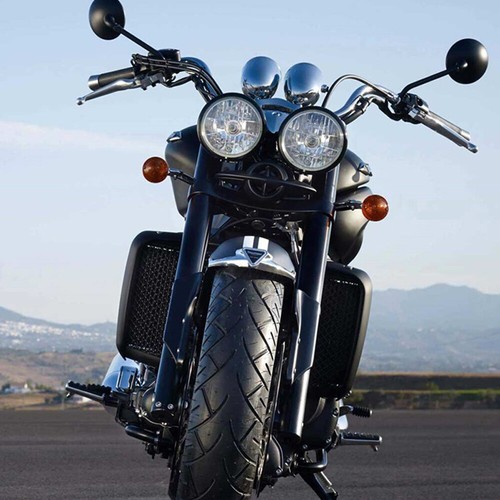 Black front twin headlight - black,