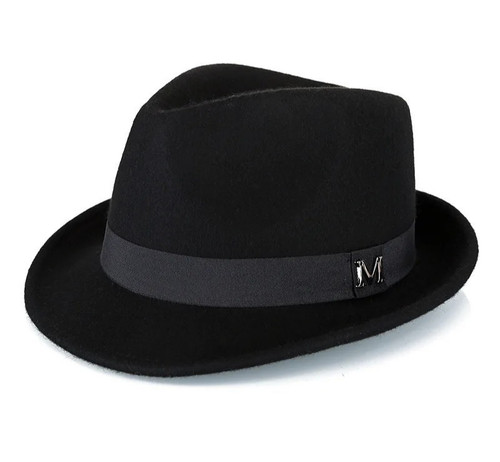 Men 100 wool felt fedora - wool,