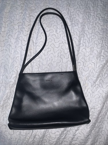 Vintage black leather furla - vintage,