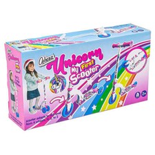 OZBOZZ UNICORN MY FIRST SCOOTER KIDS INFANT PUSH FOLDING CONVERTS 4 to 2 WHEELS