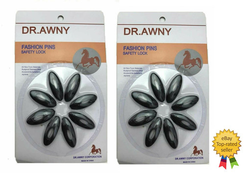 8pc pin snag free black - 2x,