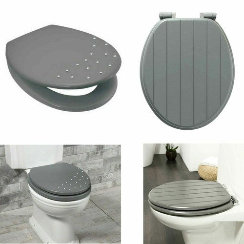 Grey toilet seat - grey, mdf
