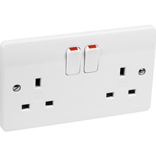 MK Double Pole Switched Socket