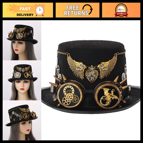 Steampunk top hat - top, with