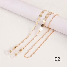 Gold Heart Eyeglass Chain