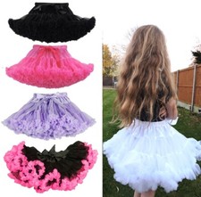 CHILDREN'S KIDS TUTU FLUFFY DANCE BALLET CUTE LILAC BLACK PETTICOAT 7-9 YEARS UK