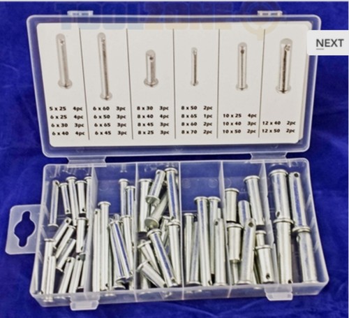 Toolzone 60pc clevis pin 8 - clevis,