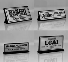 Custom 1/6th scale figure Name Plate Free Standing Plaque Hot toys sideshow