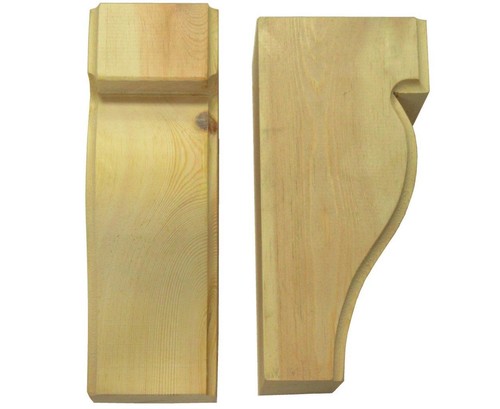 Wooden corbels timber shelf - wooden,