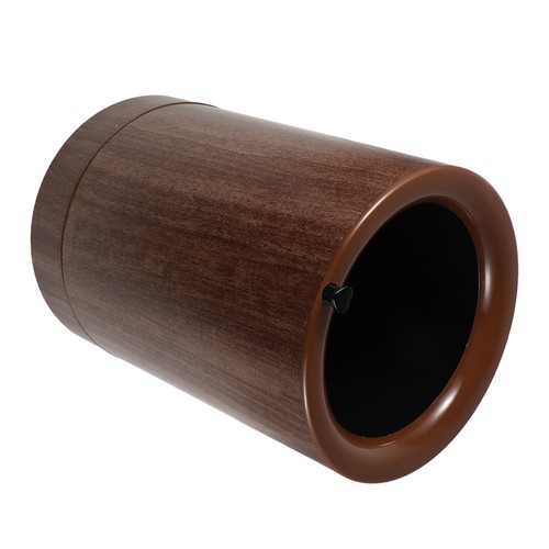 Wood grain plastic trash - plastic, bin