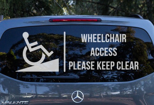 Wheelchair access car sign - wheelchair,