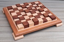 Handmade 3D Solid Sepele & Beech Chess Board With 4.5cm Squares