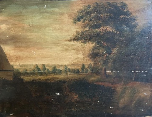 Antique oil painting early - oil,