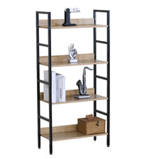 4 Tier Ladder Shelf Bookcase Wide Living Room Display Storage Shelving Unit