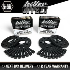 Killer Offset Wheel Spacers 10mm x 4 For Audi 5x112 66.6mm + Radius Bolts