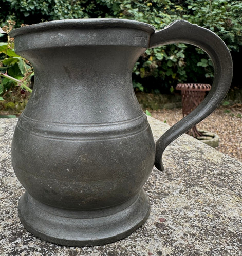 Antique pewter baluster - antique,