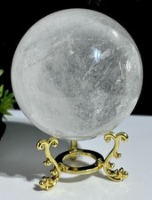 Large 1.2LB High Quality Clear Quartz Sphere Beautiful Crystal Ball Stone Globe
