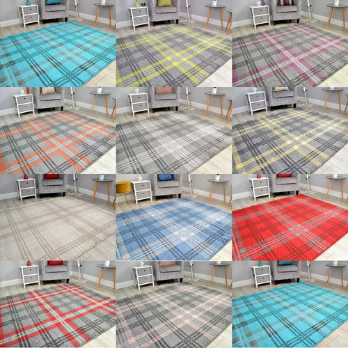Tartan living room - tartan, rugs