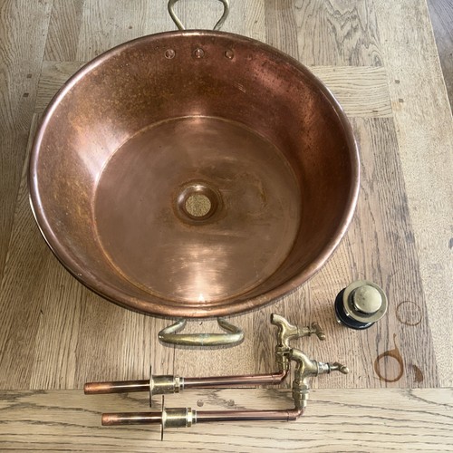 Deep copper bathroom bowl - deep,