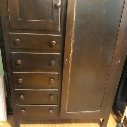 Pine walnut finish - walnut, one-door
