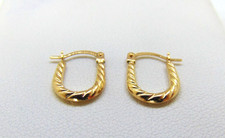 9ct Gold Oval Creole Earrings