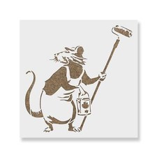 Rat Painter Banksy Stencil -