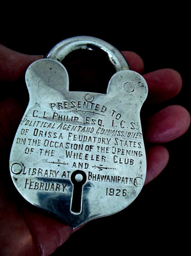 Antique silver padlock - antique,