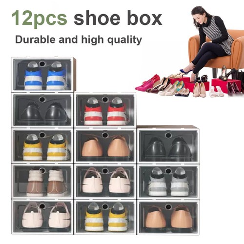 12pcs stackable shoe box - stackable,