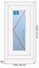 WINDOW UPVC Double Glazed WHITE Frame+Glass & Handle 300mmX630mm-Made To Measure