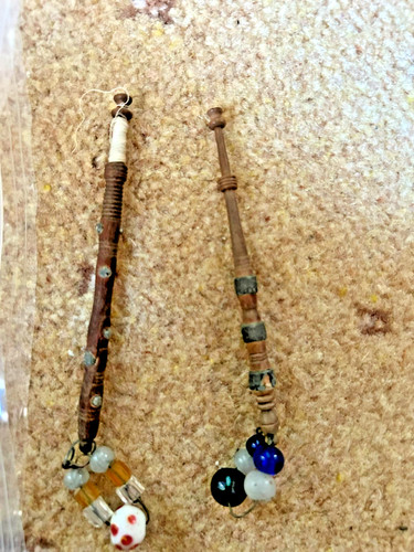 Two antique wooden - , lace