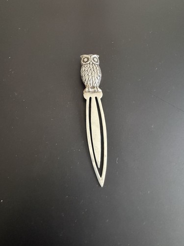 Solid silver owl bookmark - bookmark, 3d