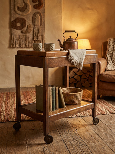 Antique oak drinks - antique,