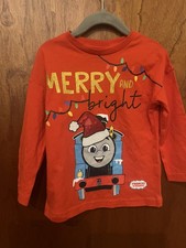 Tu Clothing Thomas The Tank Engine Christmas long sleeve T-shirt 18-24 m BNWT