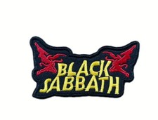 BLACK SABBATH HEAVY METAL BAND PATCH BLACK RED Gold IRON OR SEW ON Ozzy Osbourne