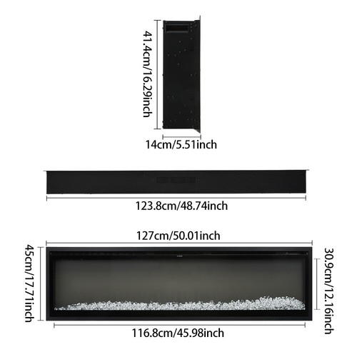 Fireplace insert - fireplace, 42/50/60''