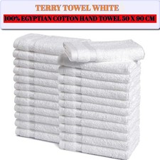 24x White Hand Towels Hotel