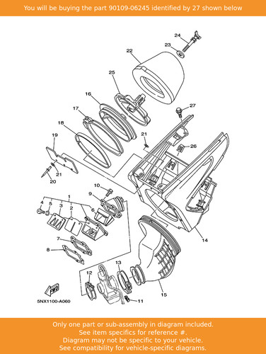 Yamaha bolt 90109 - bolt,, oem