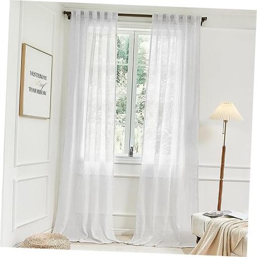 Sheer linen curtains - curtains, inches