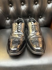 Samuel Windsor Men's Black Wingtip Oxford Brogue Shoes In UK Size 8.5