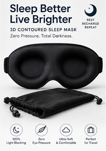 Contoured sleep mask - 3d,