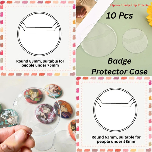 10xtransparent badge display - badge,