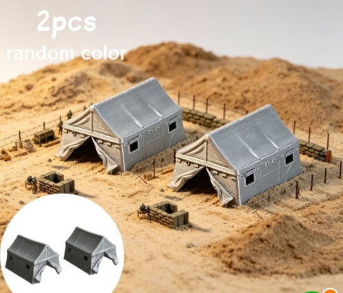 Large grey military tents - tents, twin