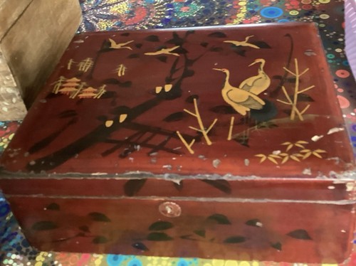 Large antique japanese red - antique,