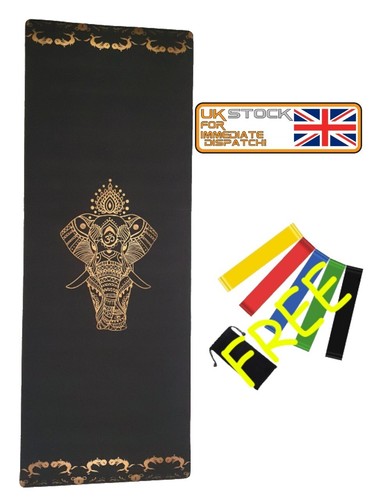 Yoga mat golden printed - yoga,