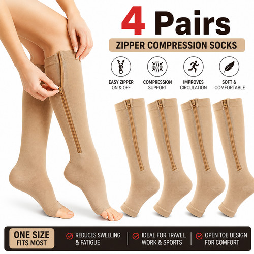 Zip compression socks - compression,