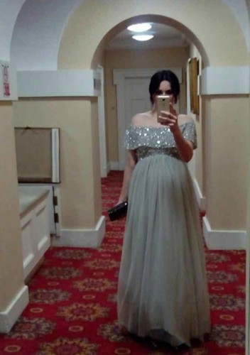 Grey embellished maternity - grey,