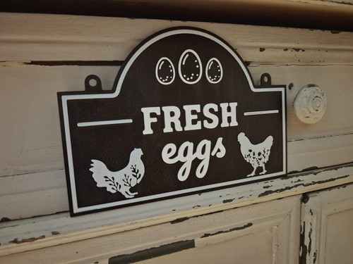 Fresh eggs sign cute coop - eggs,