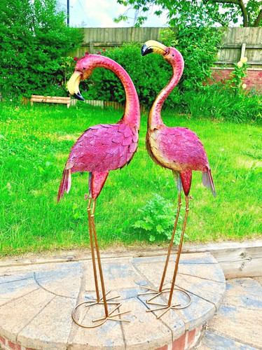 Metal pink garden pond - pink,