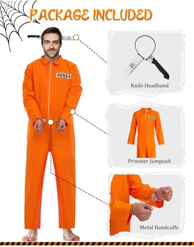 Prisoner costume men - prisoner,