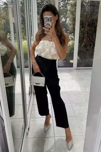 Zara floral jumpsuit ecru - zara,